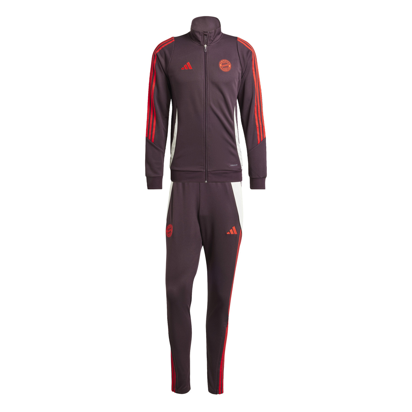 Adidas Bayern München Trainingspak Full-Zip 2024-2025 Bordeauxrood Rood Wit