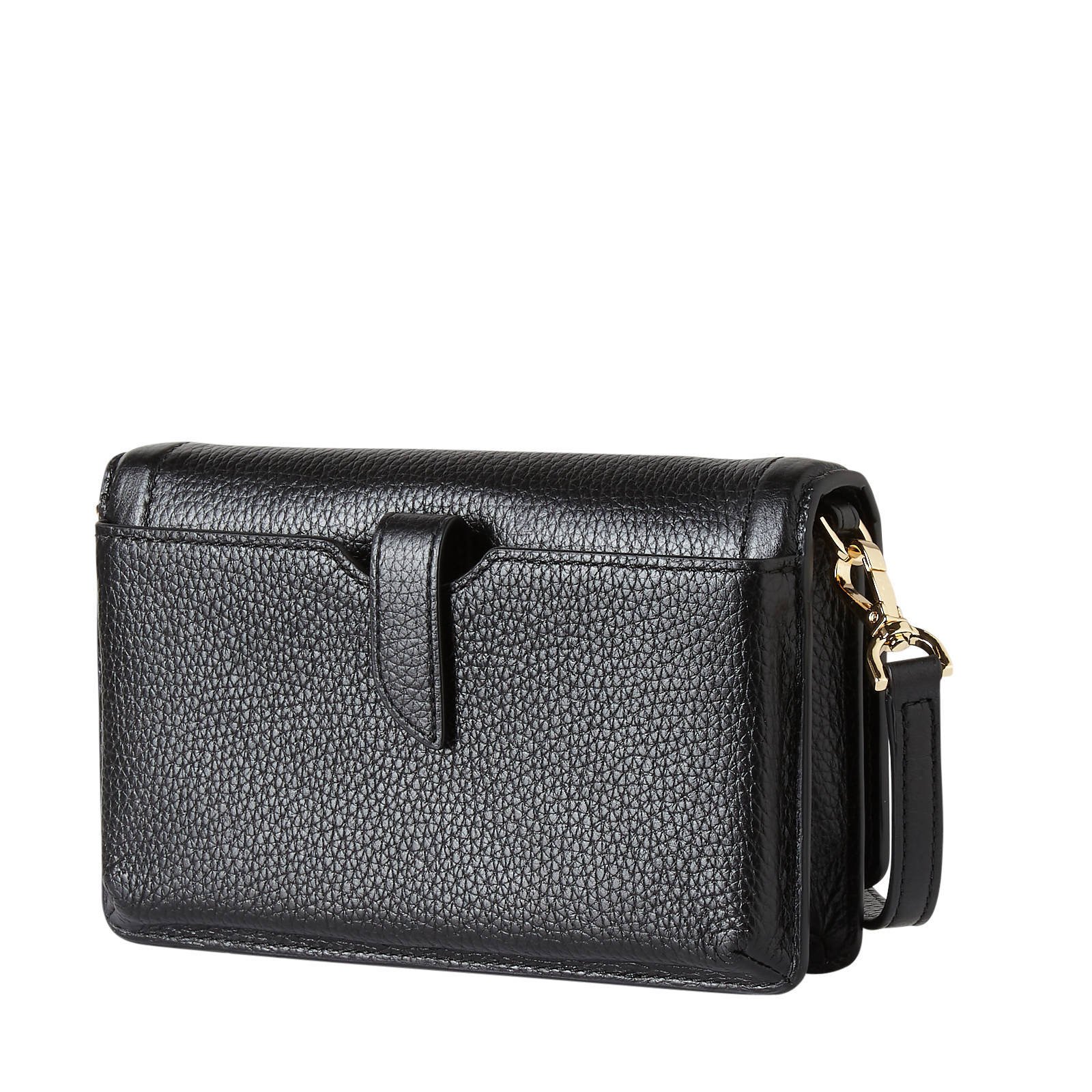 Michael Kors leren telefoontasje Jet Set S zwart