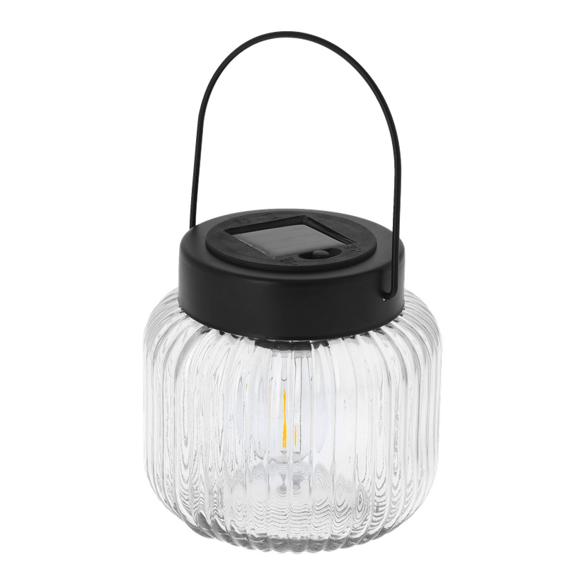 Solcellelykt LED 12,5xØ12,5 cm