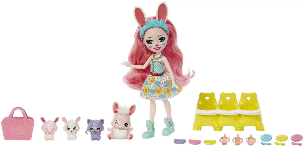 ENCHANTIMALS - MEILLEURS AMIS DES BEBES 15 CM - POUPEE BREE BUNNY ET TWIST
