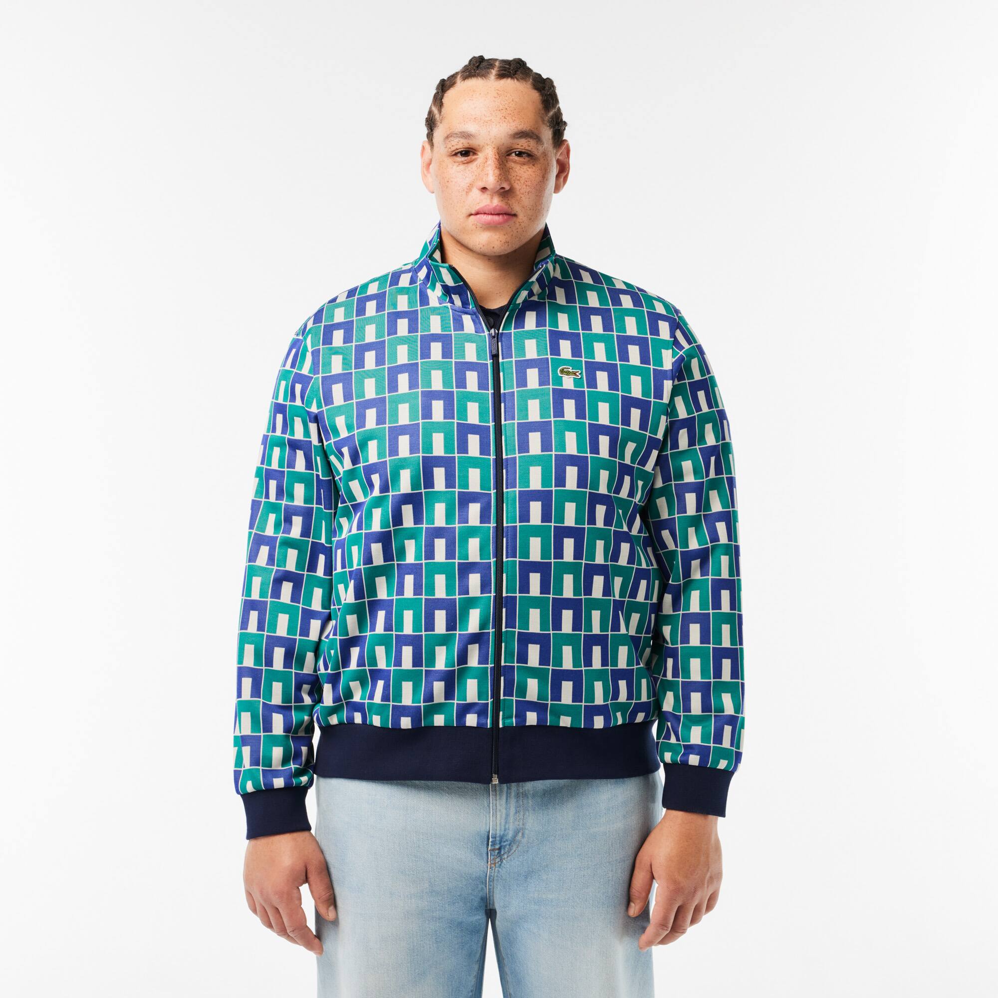 Sweatshirt mit Robert George Jacquard-Motiv Sweatshirts - Weiss - Lacoste - Unisex