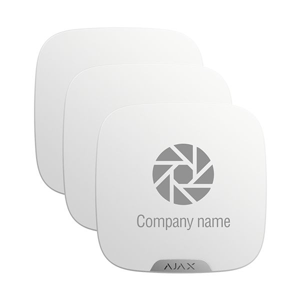 Ajax Pack 10 Cobertas Personalizáveis para Sirene Exterior Branco - 10XAJ-BRANDPLATES-W