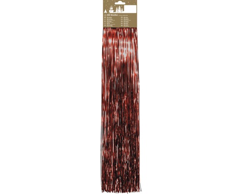 Kerstboomversiering, hangende slinger, 300 stroken, glad rood