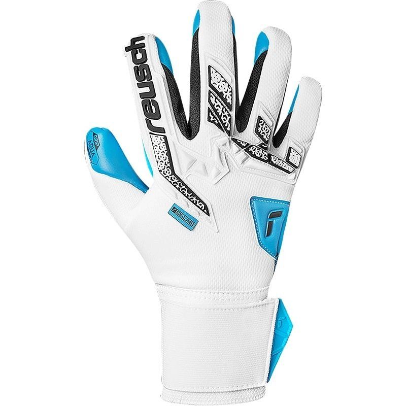 Reusch Gants de Gardien Attrakt FreeGel Aqua GK:LAB - Blanc/Noir/Bleu
