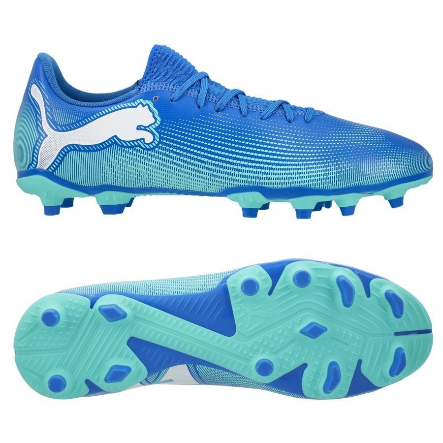 PUMA Future 7 Play FG/AG Formula - Bleu/Menthe/Blanc