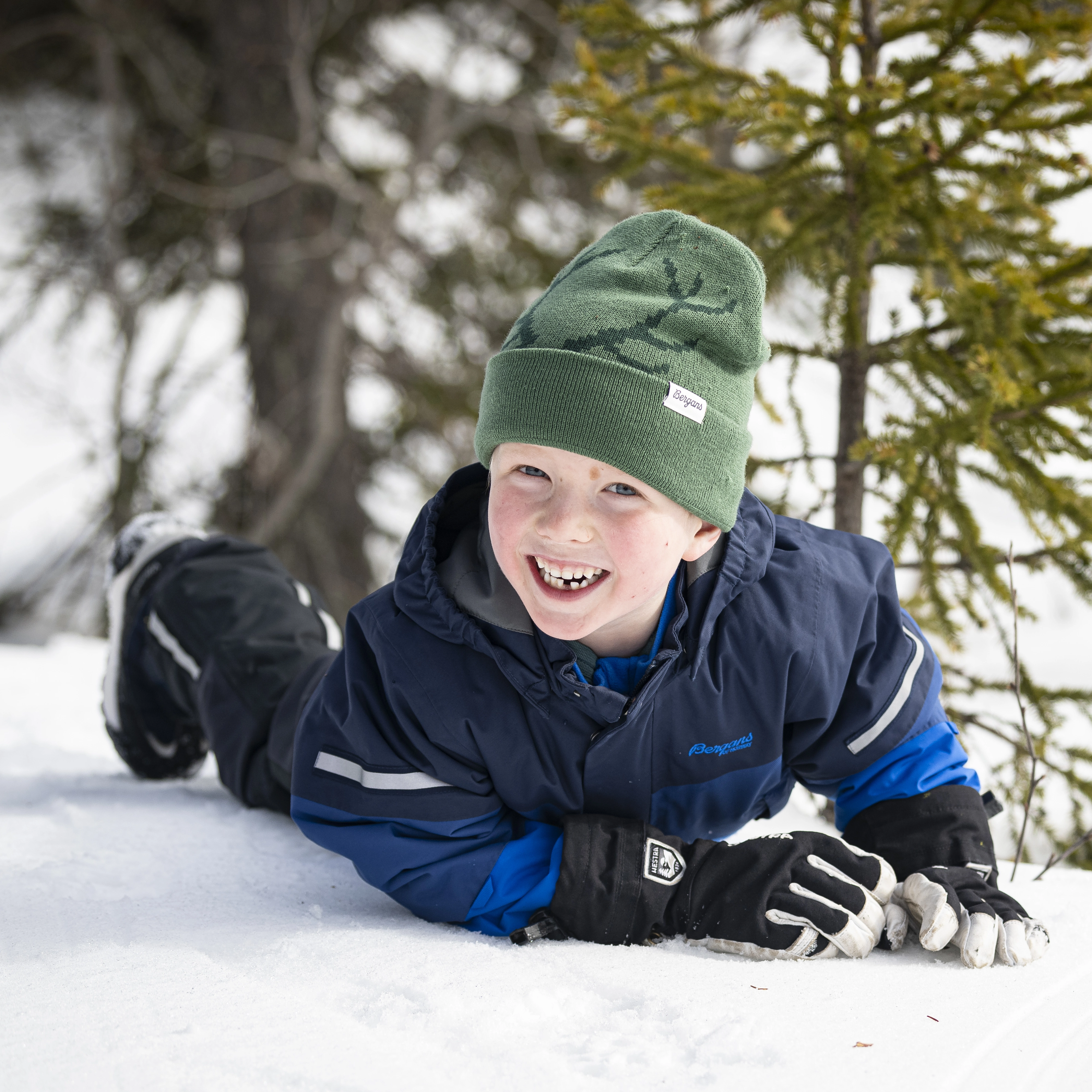 Lilletind Insulated Kids Jacket Navy Blue / Lazuli Blue