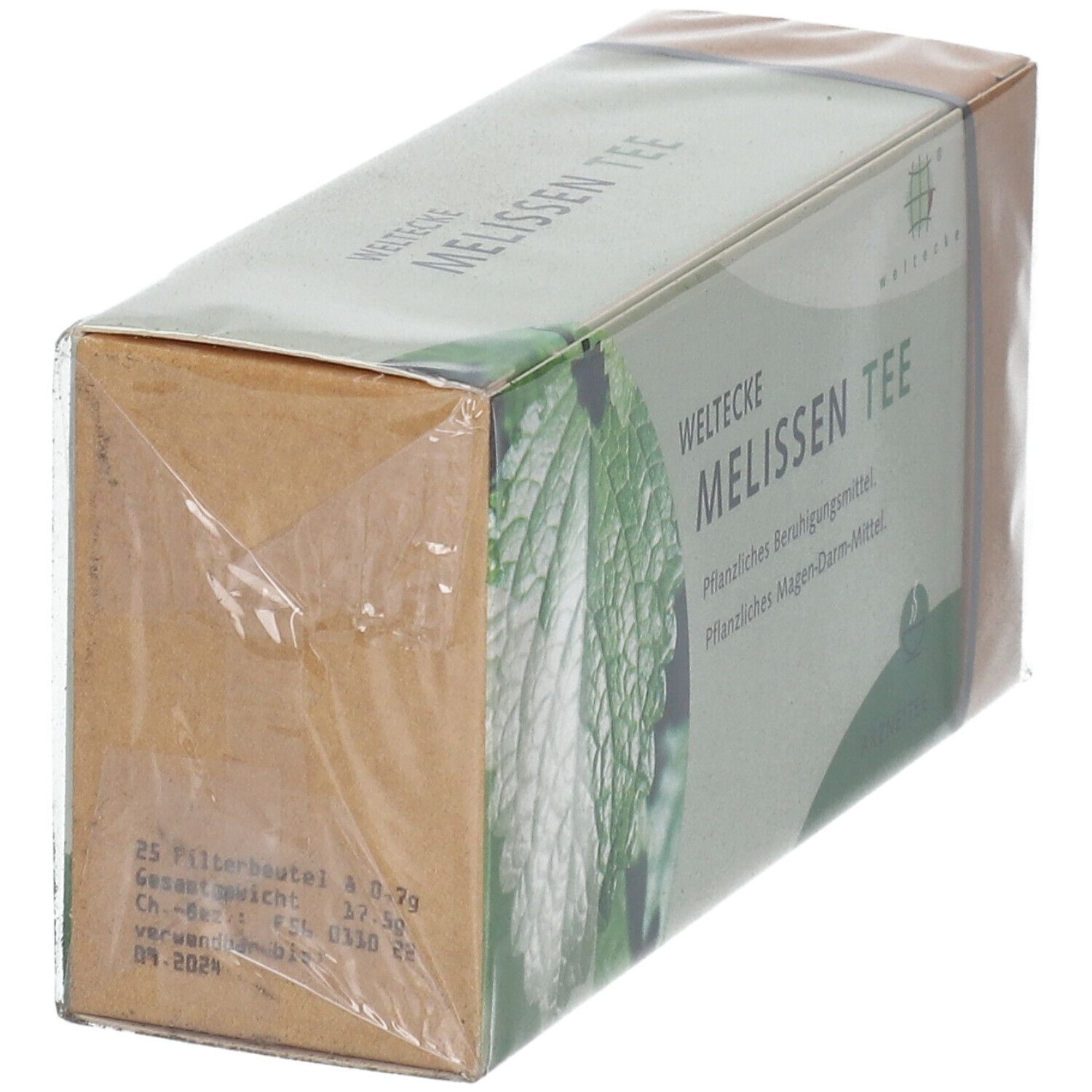 Melissentee im Filterbeutel