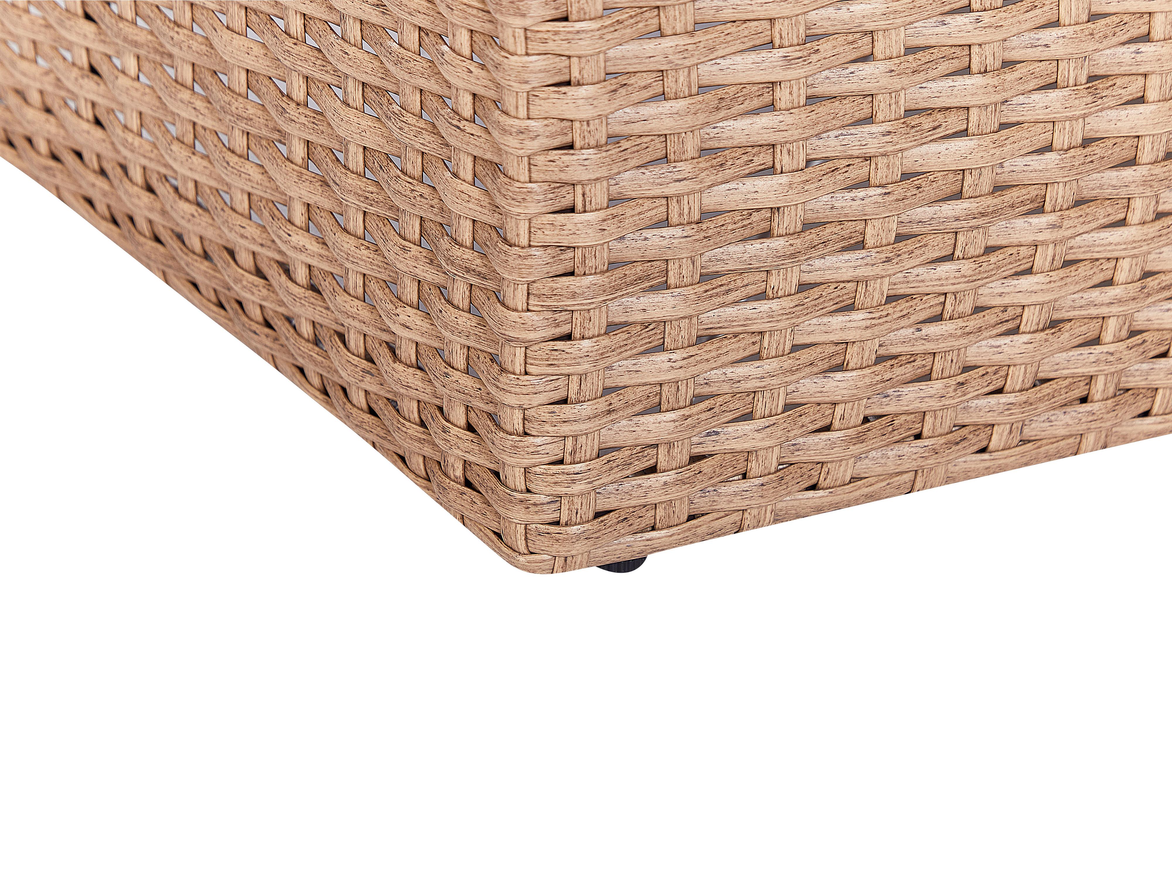 Loungeset met tafel 9-zits SEVERO PE rotan Zandbeige
