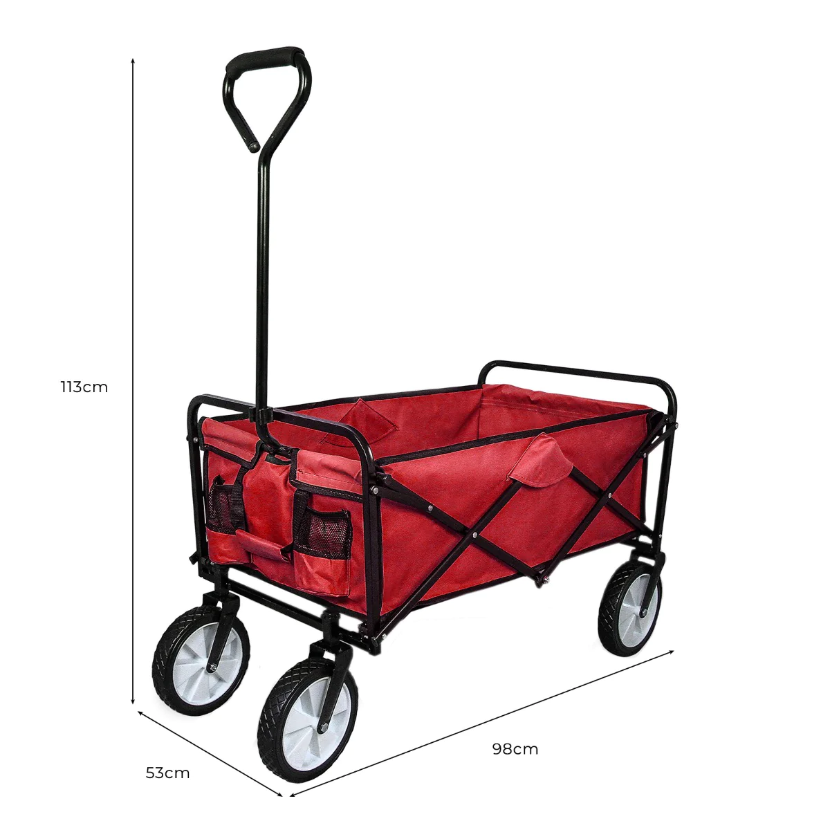 Chariot Pliable de Jardin – Rouge Monstershop