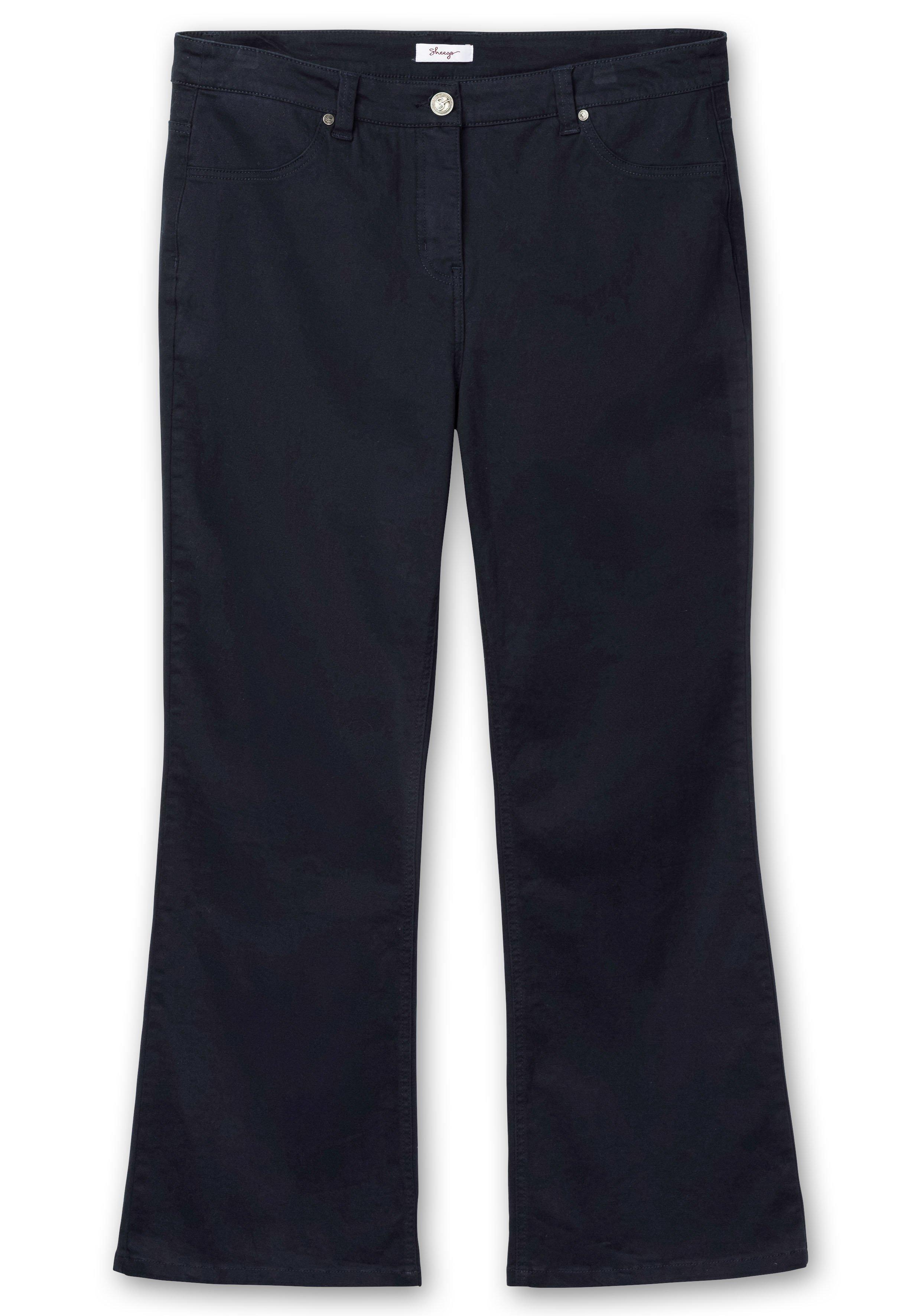 Twillhose in Bootcutform mit Shaping-Einsatz