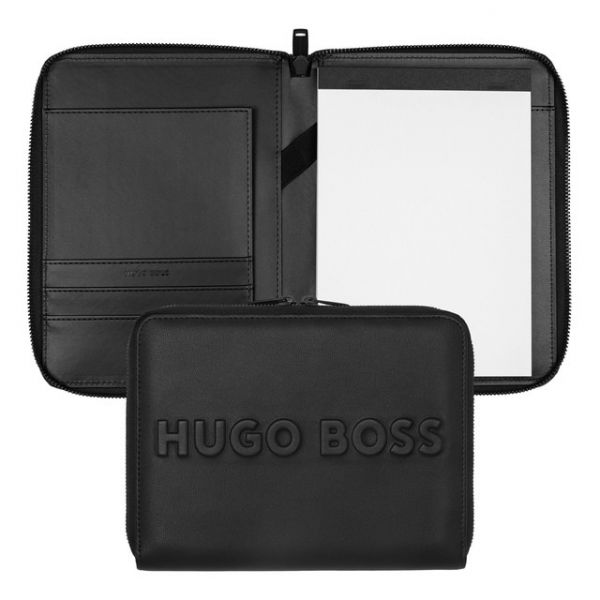 Hugo Boss Pasta com Zip A5 Label Preto