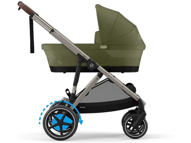 CYBEX Gold Kinderwagen eGazelle S Grün Elektrischer Kinderwagen mit 20 Kombinationen