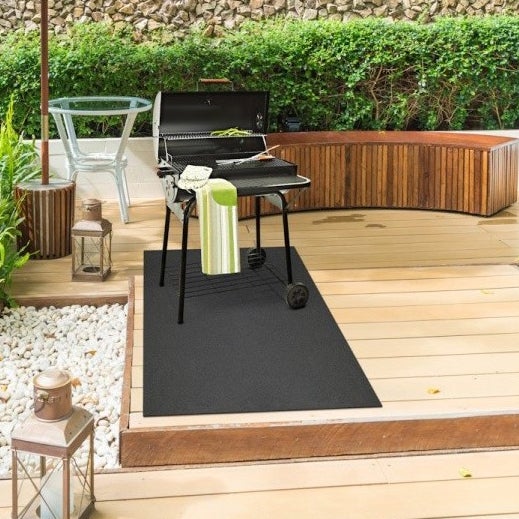 Multy Home barbecue vloermat Smooth zwart 120 x 80 cm