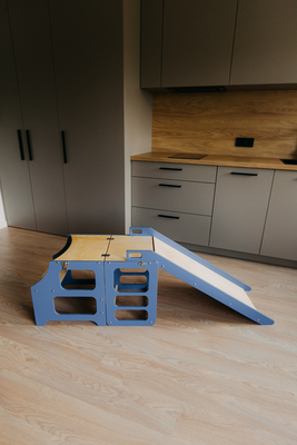 Duck Woodworks Sklie til Sammenleggbar Læringstårn, Blå