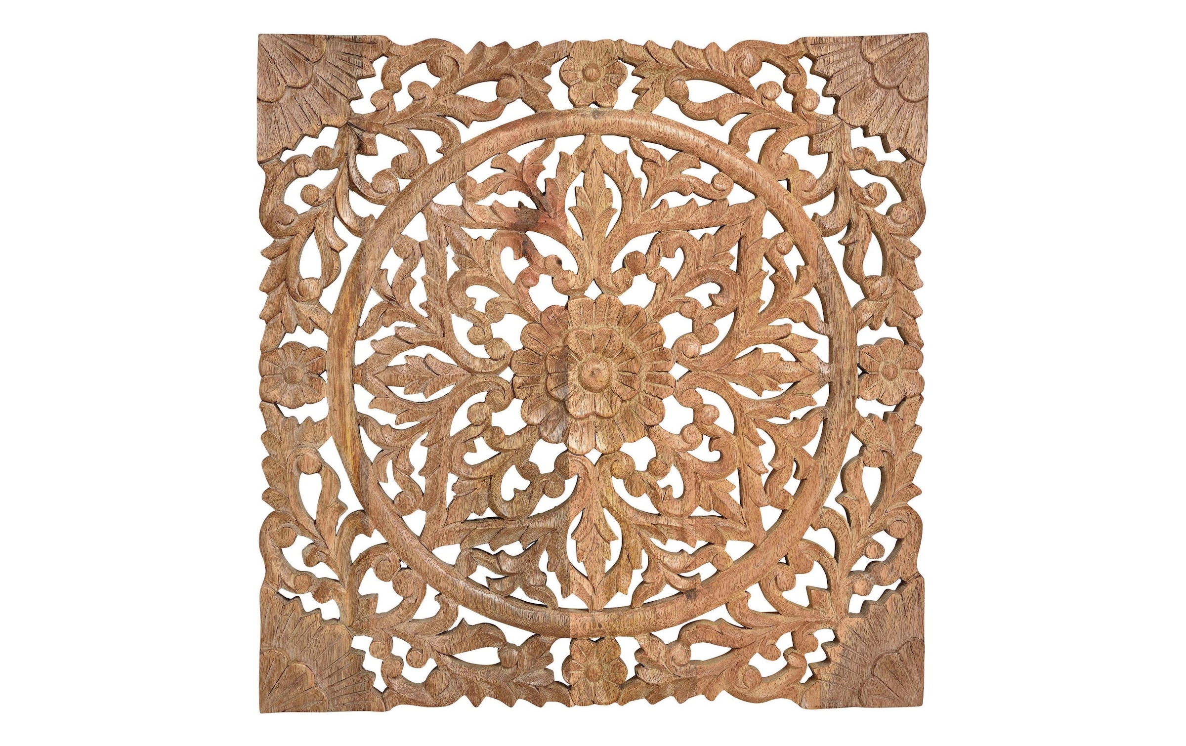 Wanddekoobjekt »Bild Mandala 3D Nature« Holzart: Mango (Indien)