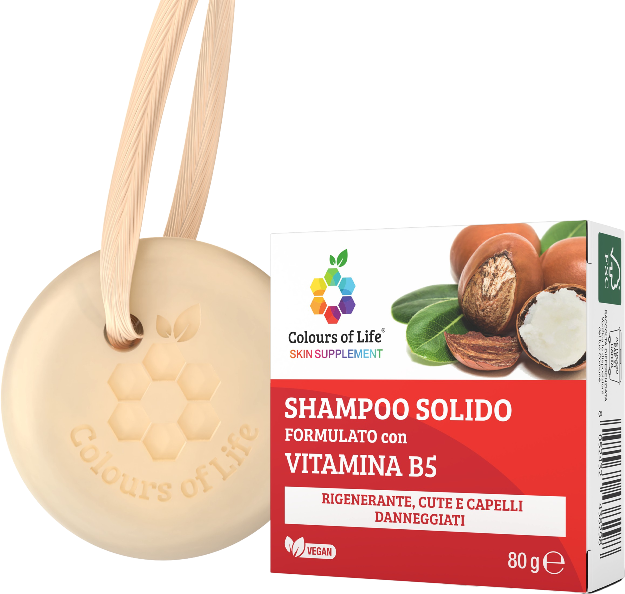 Optima Naturals  Colours of Life Festes Shampoo Vitamin B5, 80 g