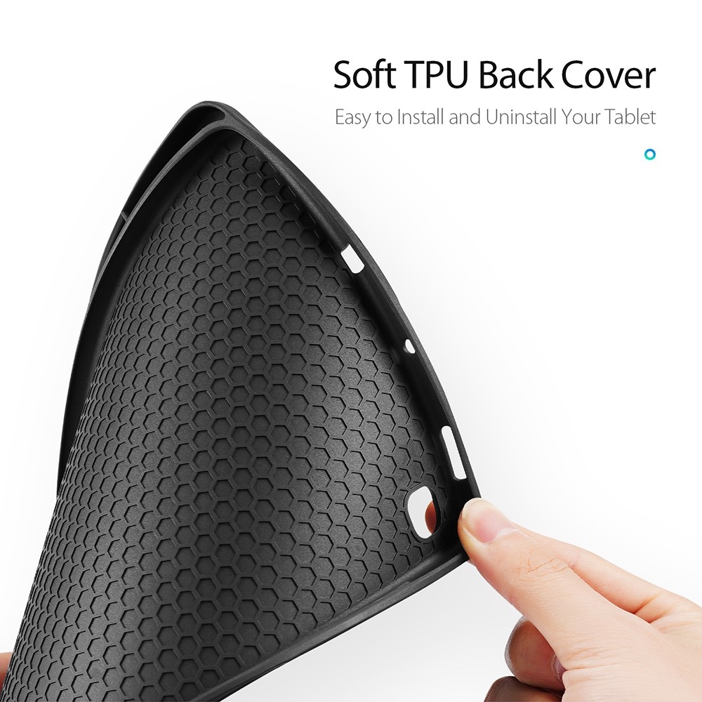 Samsung Galaxy Tab S6 Lite (2024/2022/2020) Tasche Smart Cover Hülle Stoff Design S-Pen Halterung - Schwarz