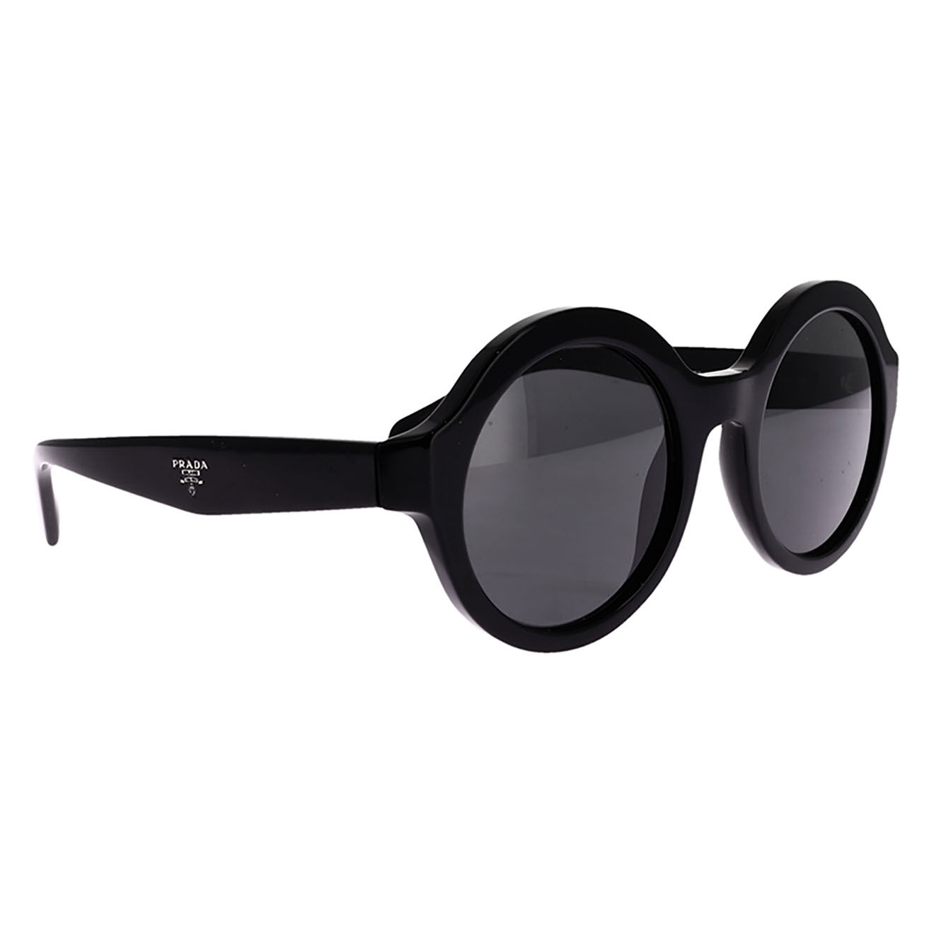Prada Lunettes de Soleil tondes noires - Très bon état