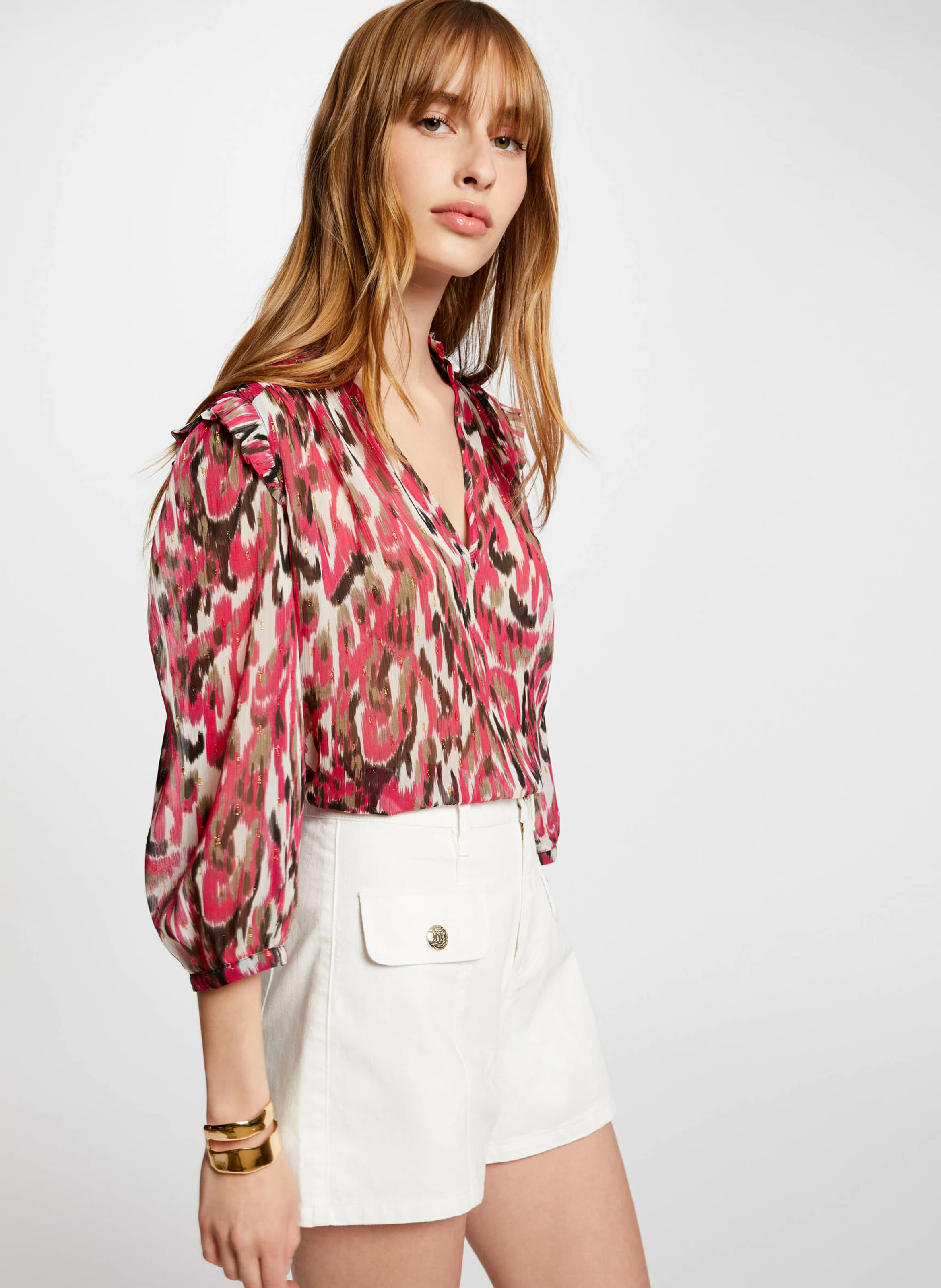 OTINA.F - Blouse manches 3/4 imprimée| Multicolore