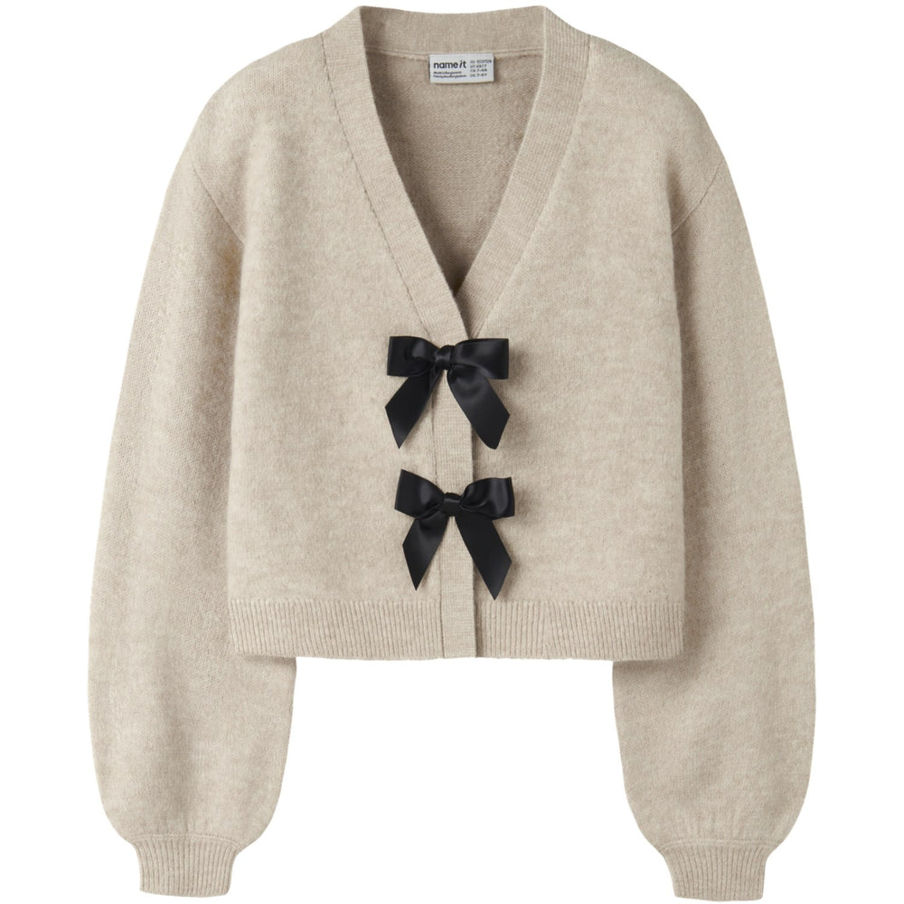 Køb Name It Cement Black Bow Nkfrina Ls Strik Card