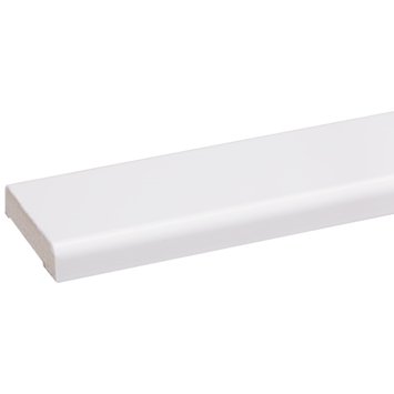 Koplat recht grenen wit gelakt 12x45mm 270cm
