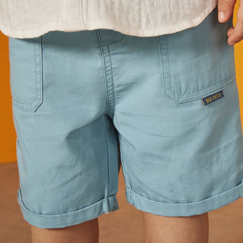 Bermuda en toile avec poches pour bébé garçon - Bleu moyen