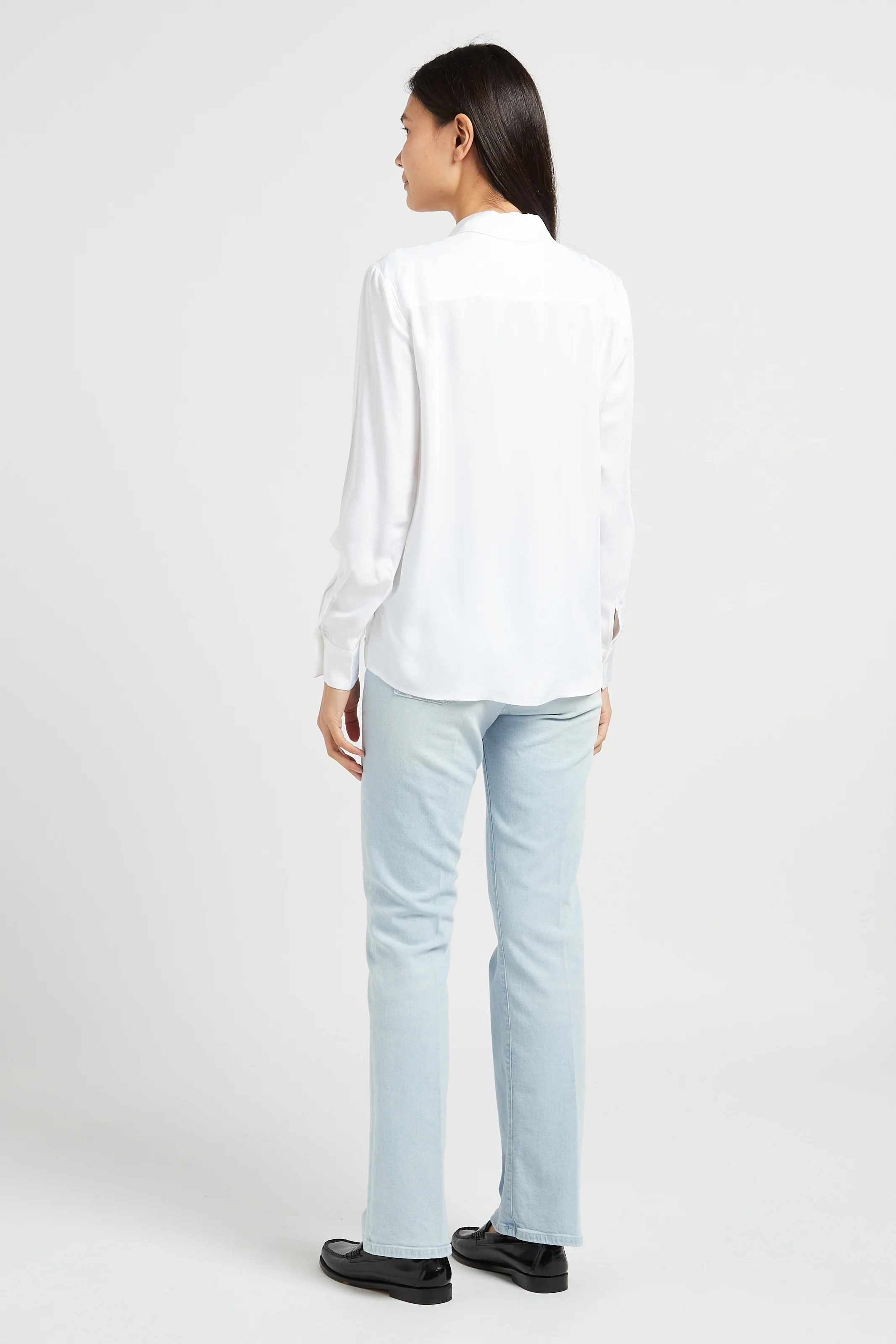 Jean boot-cut en coton | Jean Délavé