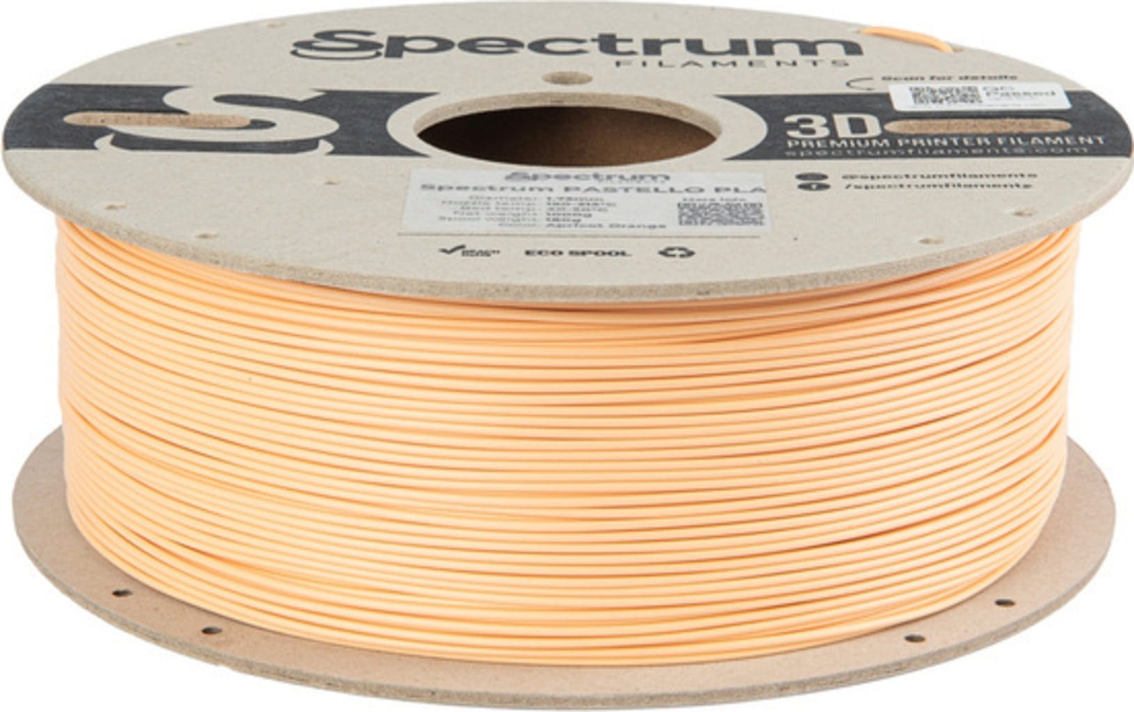 Spectrum  Pastello PLA Apricot Orange, 1,75 mm / 1000 g    Pastellfarbenes PLA in Apricot Orange