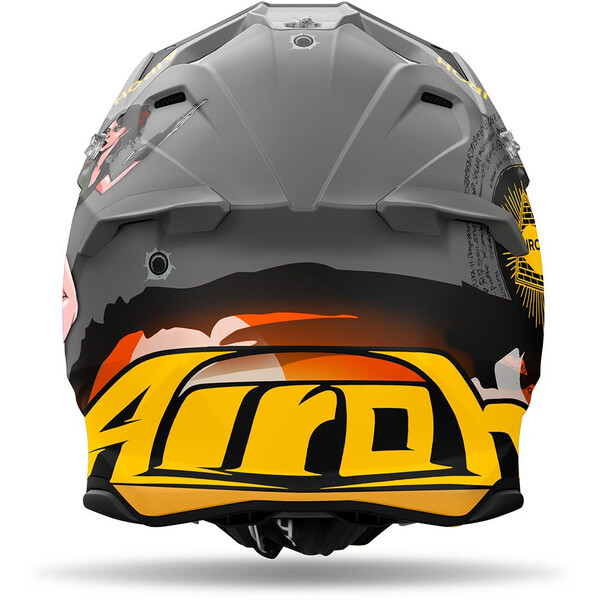 Airoh - Casque Twist 3 Adventure Gris / Jaune / Vert / Mat