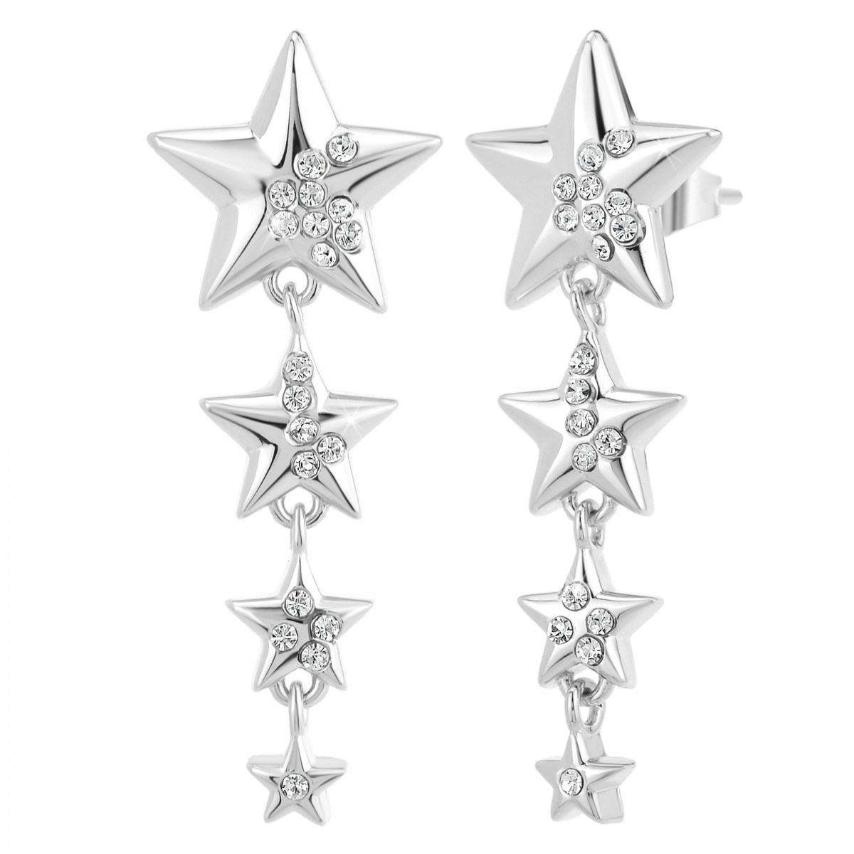 Boucles d'oreilles étoiles SC Crystal ornées de Zirconium