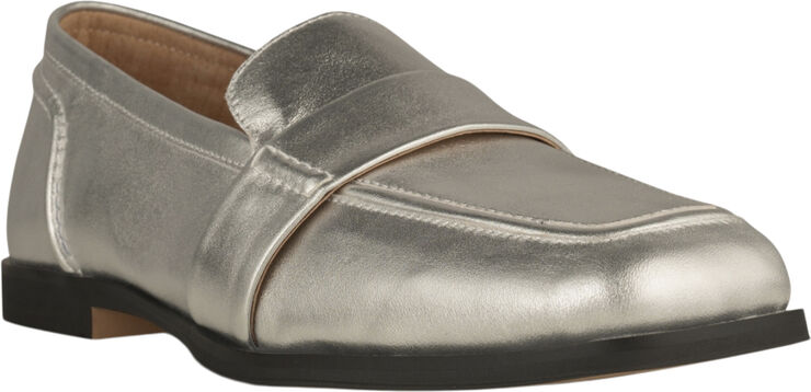 Shoe The Bear STB-ERIKA SADDLE LOAFER LEATHER Silver metallic