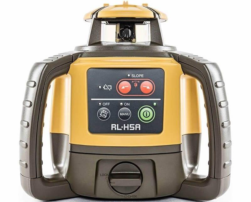 Topcon RL-H5A Bouwlaser compleet in koffer   mm ontvanger ( LS100D) met statief en baak