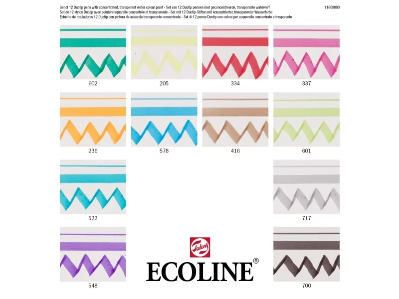 Ecoline Duotip marker set Basic | 12 colours