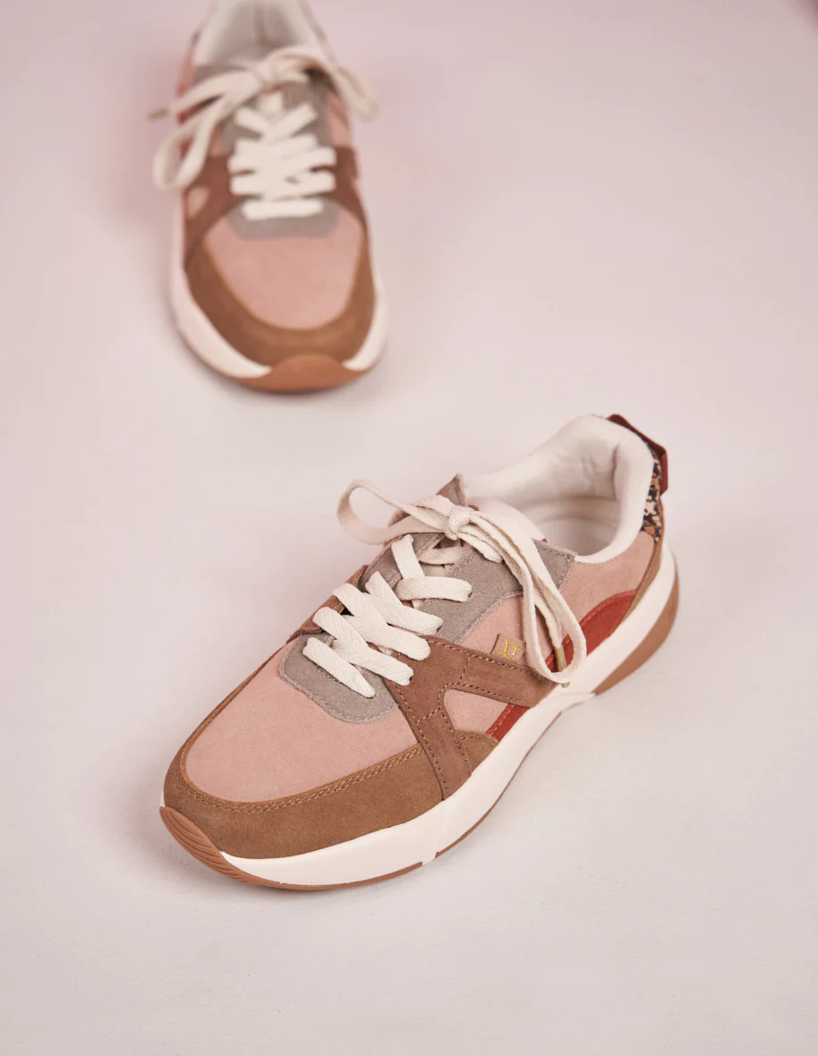 Baskets basses Lison - Suède taupe nude brun