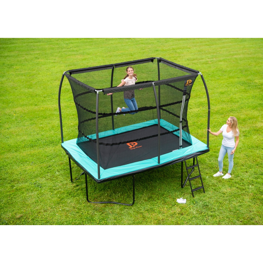 Jump Power Elite Series 10 x 7,5 Fuß (ca. 3 x 2,3 m) Rechteckiges Trampolin & Sicherheitsnetz