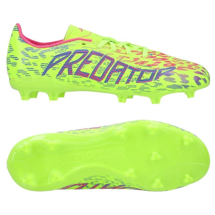 adidas Predator League FG/AG Mystic Victory - Lucid Lemon/Lucid Pink/Blue Fusion Enfant