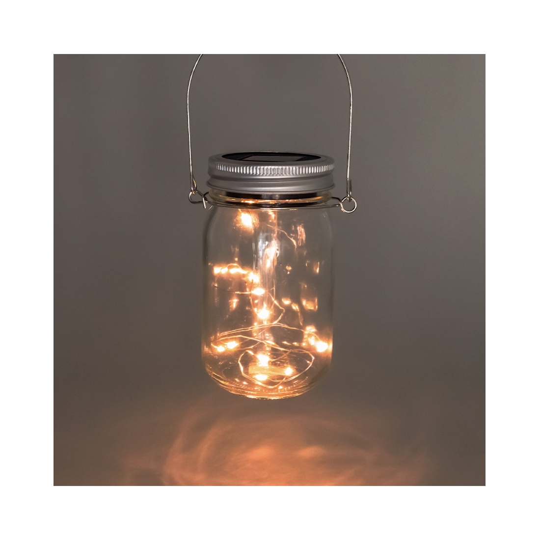 Dameco Solar LED Windlicht aus Glas, 14 cm
