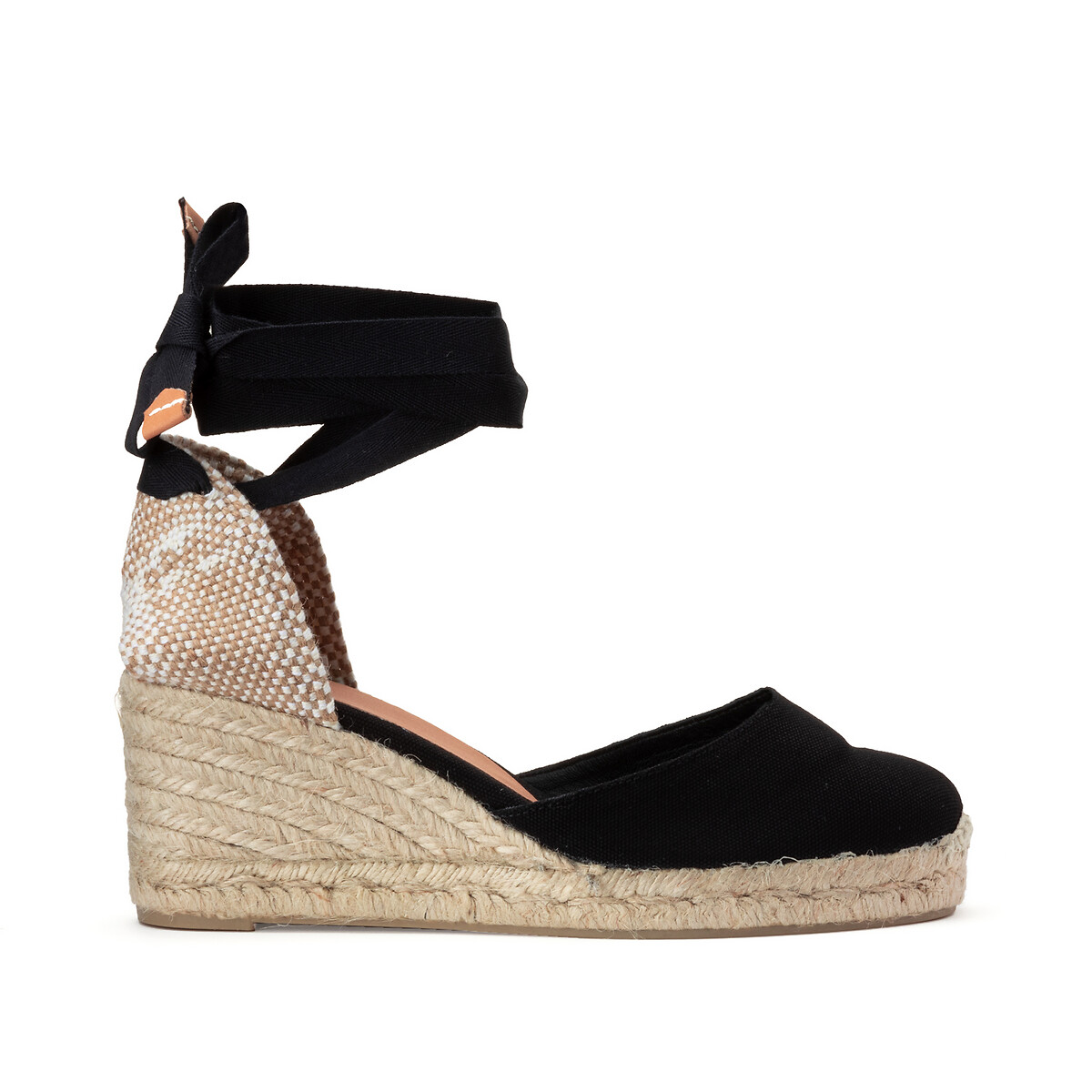 CASTANER<br>Espadrilles de algodão com salto anabela Carina