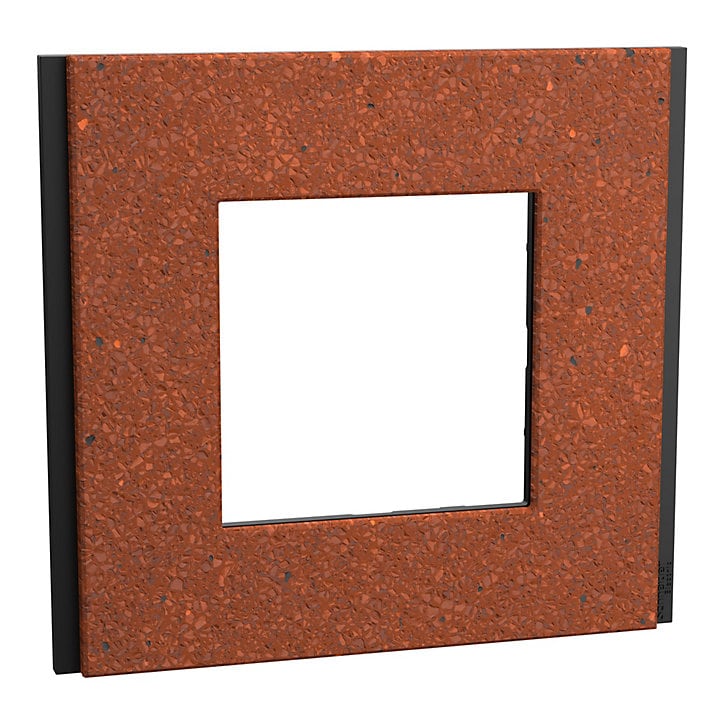 Plaque de finition simple Schneider Electric Unica Déco Signature terracotta