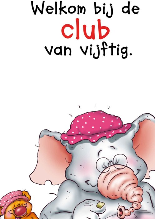 Doodles | Verjaardagskaart | 50 jaar | konijn