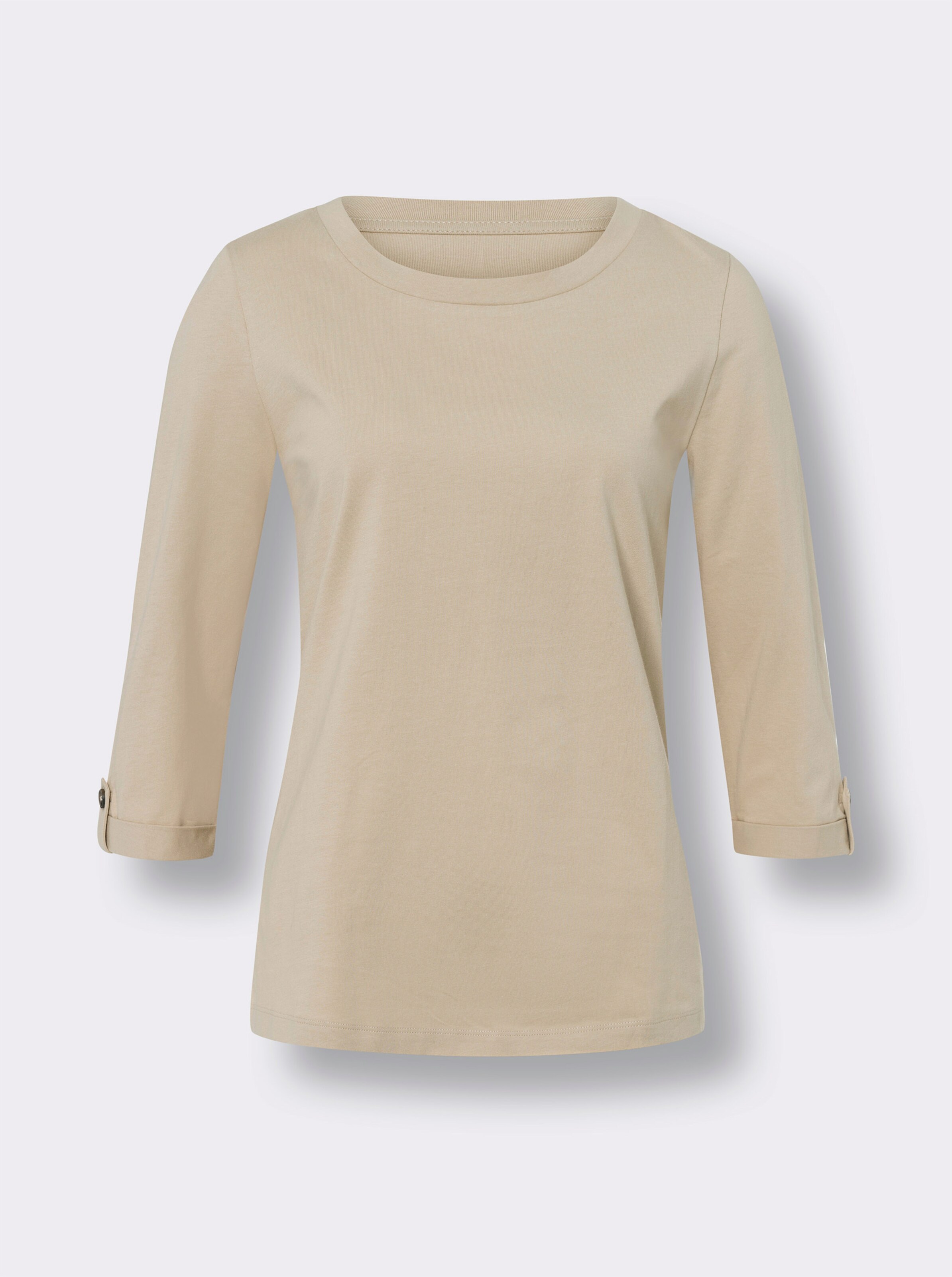 34-Arm-Shirt aus reiner Baumwolle