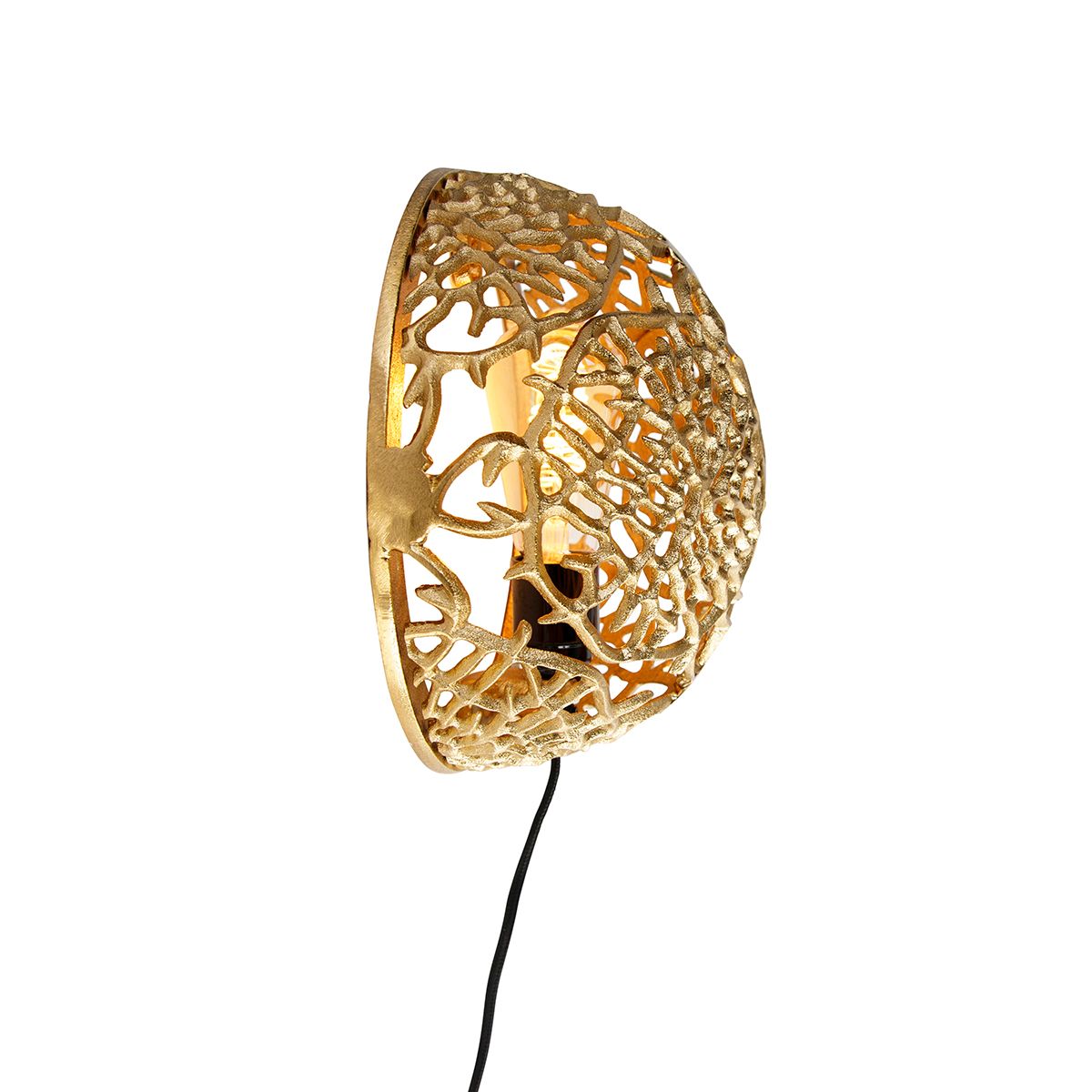 Art deco wandlamp goud - Maro