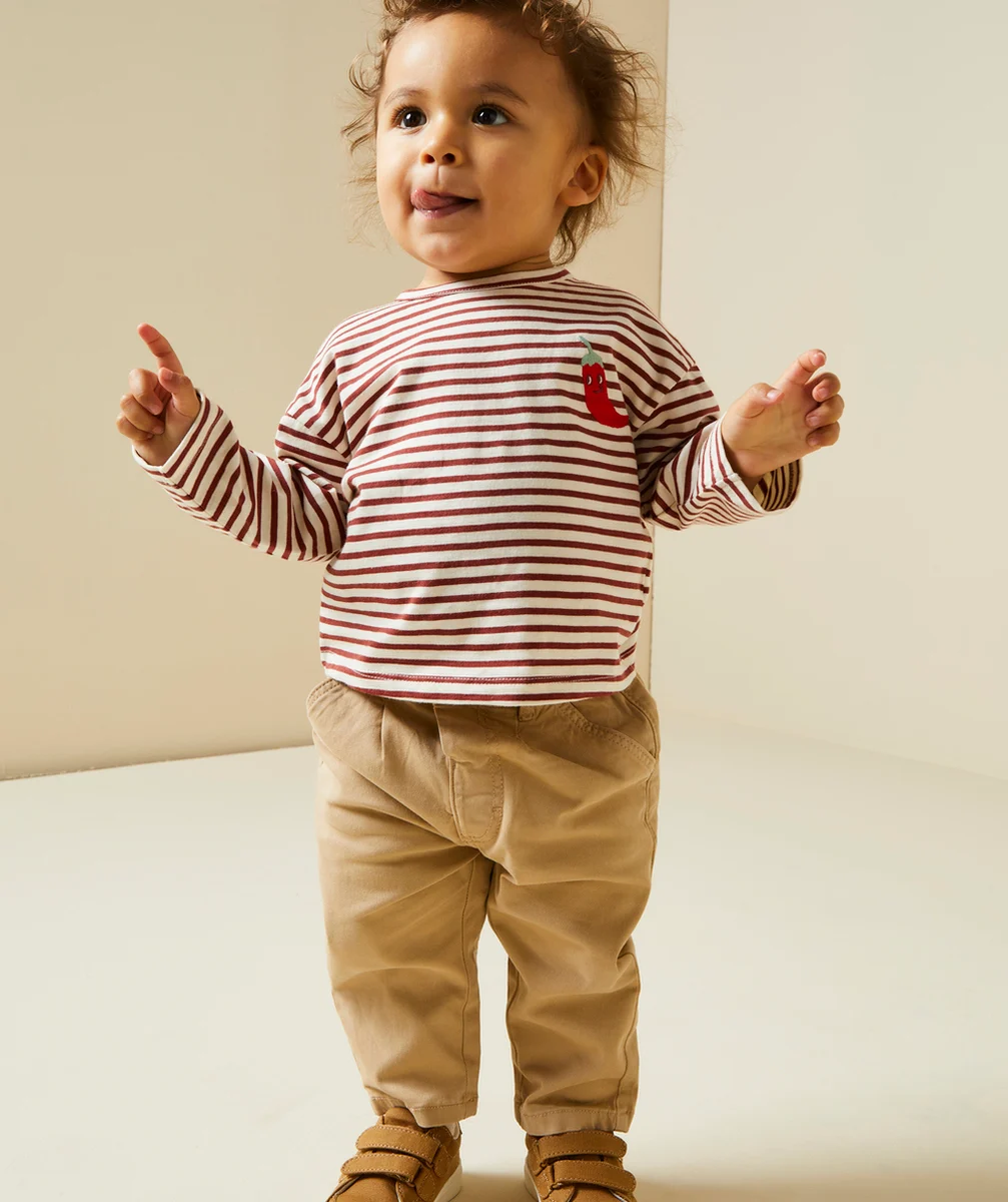 pantalon slouchy bébé garçon beige foncé