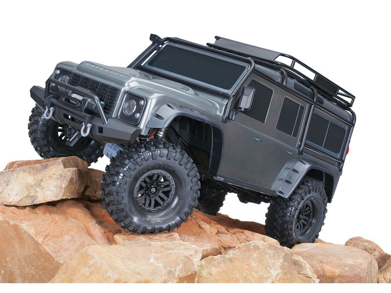 Traxxas Scale Crawler Land Rover Defender D110, Silber ARTR Off-Road Model im Massstab 1:10