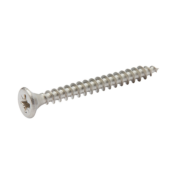 Vis à bois en acier inoxydable A2 pozidriv 4.5x45 mm - 20 pièces