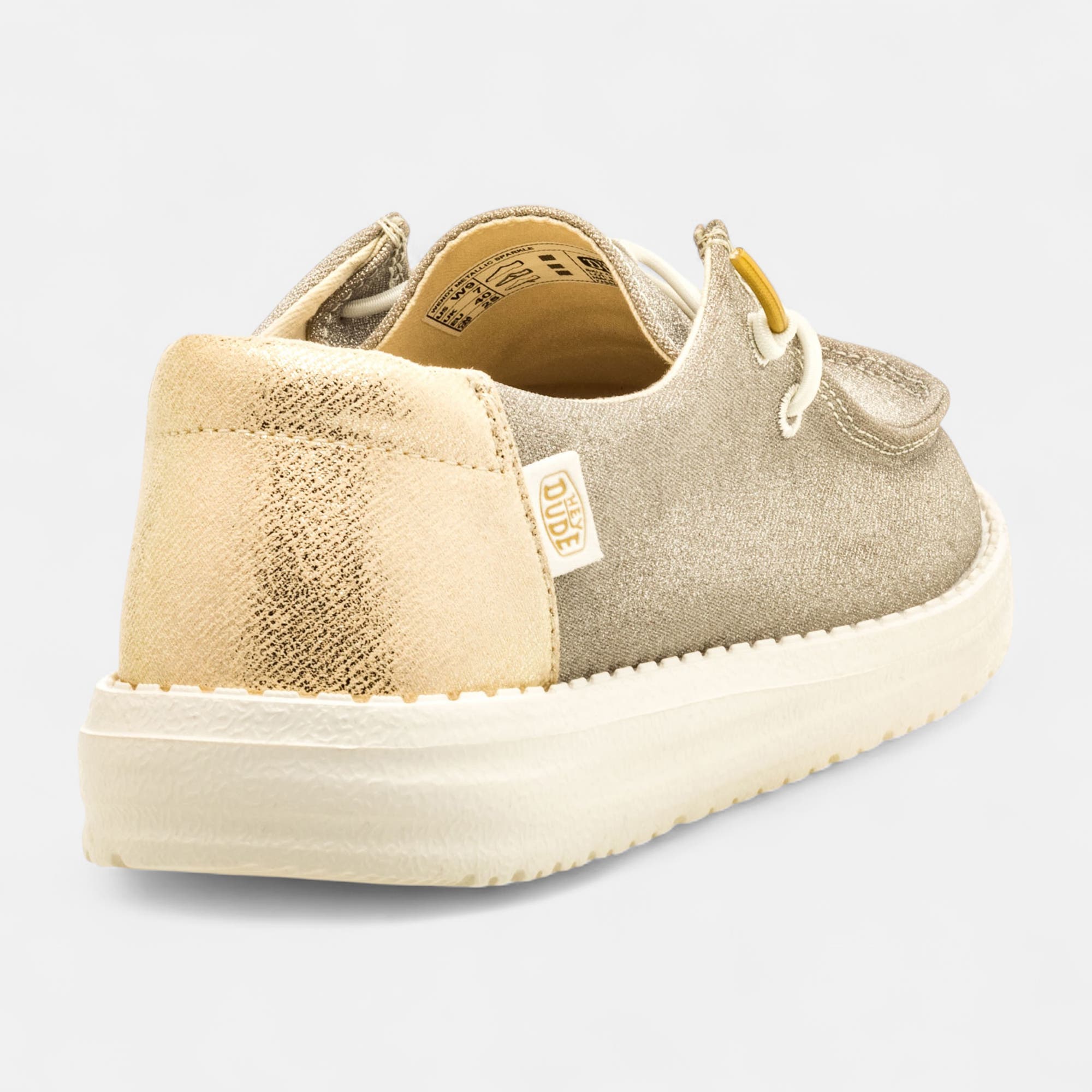 Baskets en toile Femme or
