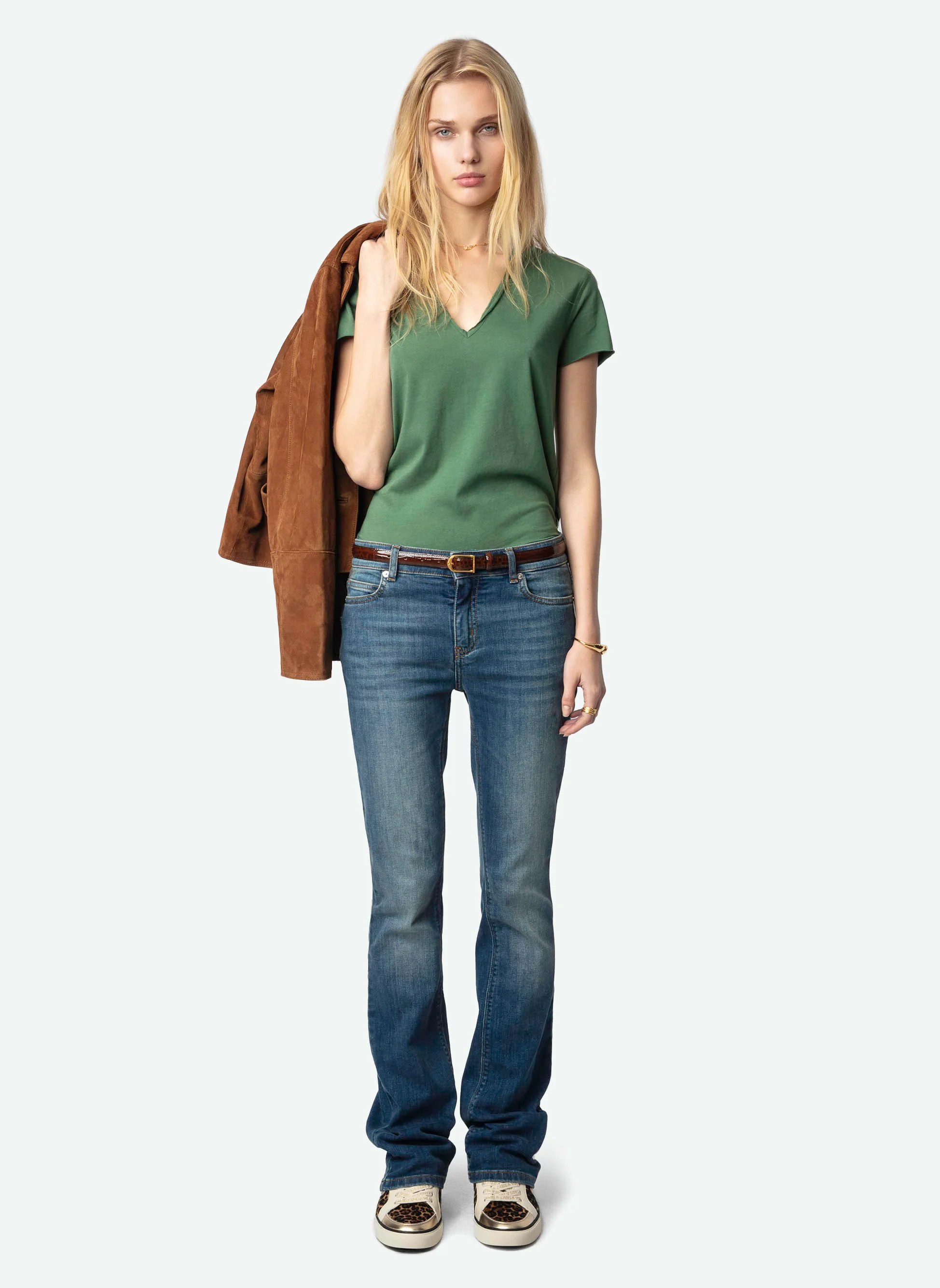 FLY ON LEO - Baskets basses en cuir | Marron