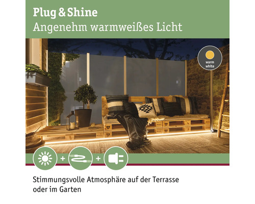 Paulmann Plug & Shine Smooth enkele streep 1540 lm 1200 LED's 230/24V 10 m