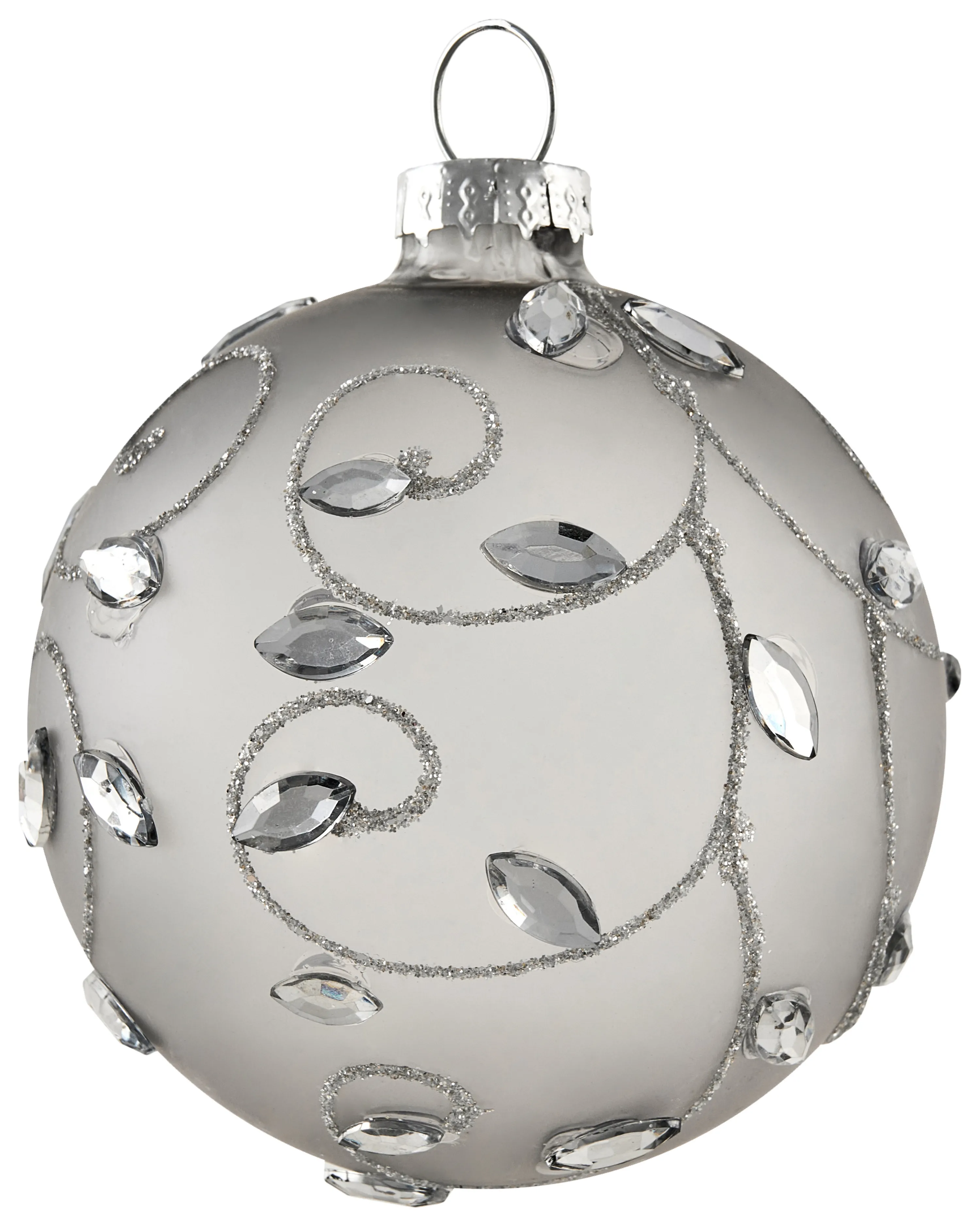 Set van 35 kerstballen FROSTFALL Glas Grijs