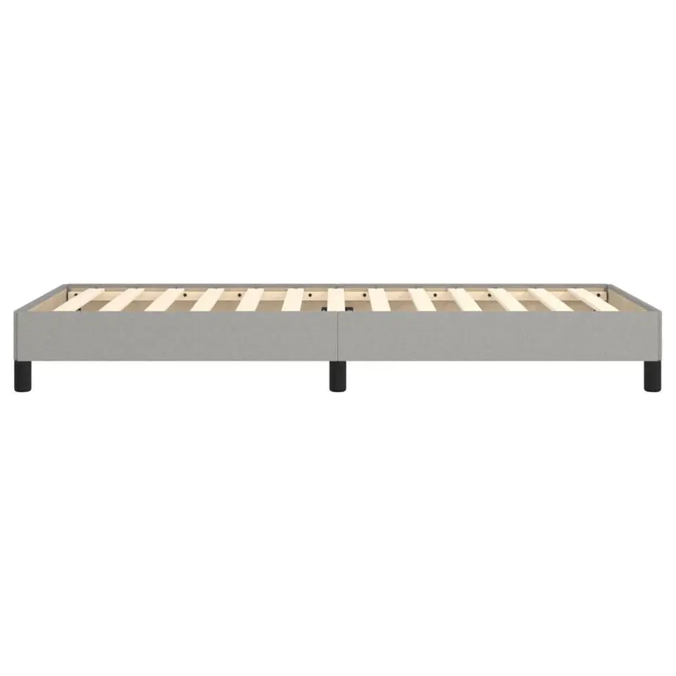 vidaXL - Bed frame met hout lattenbodem - Lichtgrijs - Stof - 90x200 cm